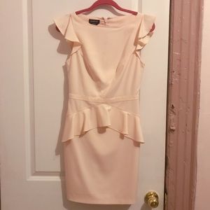 Bebe pink peplum dress - size 4